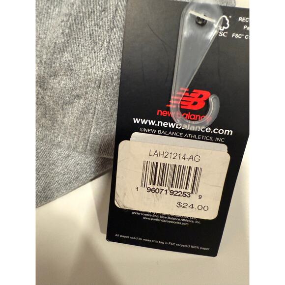 NEW New Balance Block N Snapback Hat Gray LAH21214‑AG Unisex OSFM - Picture 6 of 6